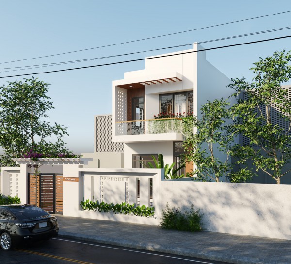 Thiết kế biệt thự 2 tầng mái bằng