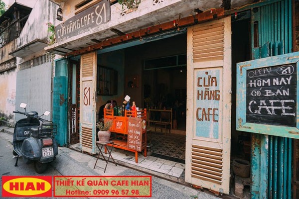 Thiết kế quán cafe cổ – cửa hàng cafe 81 nổi tiếng