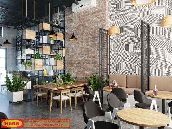 Thiết kế quán cafe hiện đại đẹp nhất với mặt bằng 100m2