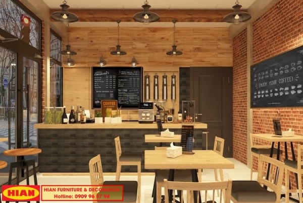 Thiết kế quán cafe mang phong cách hiện đại - sự đổi mới từng ngày