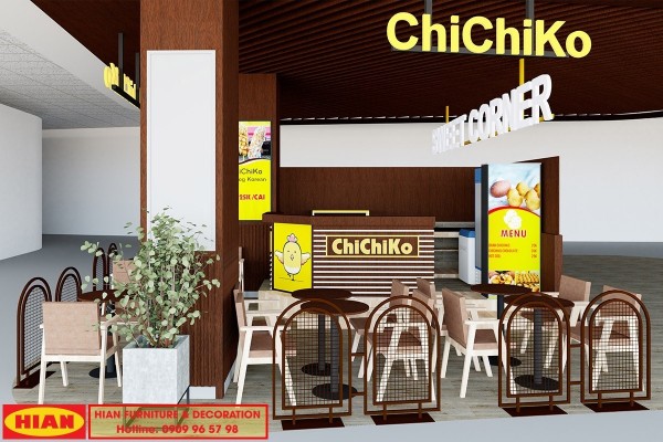 Thiết kế thi công kiosk chichiko trong aeon Bình Tân