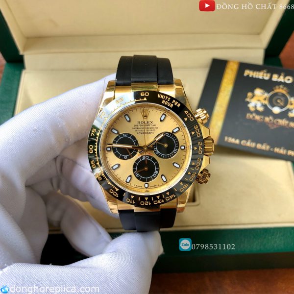 Thiết kế và chất liệu đồng hồ Rolex Yellow Gold Daytona Cosmograph 116518LN-0048 1:1