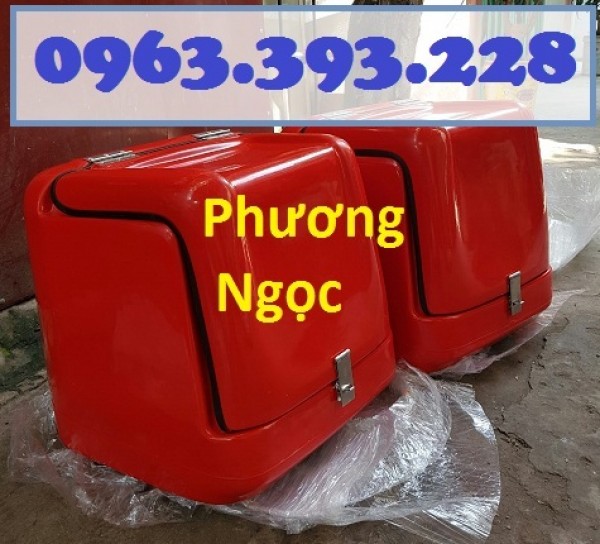 Thùng chở hàng loại nhỏ sau xe máy, thùng nhựa giao hàng, thùng cách nhiệt