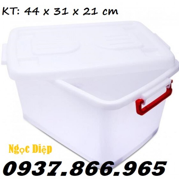 Thùng có nắp DA15 15 lít, thùng vuông 15l có nắp đậy