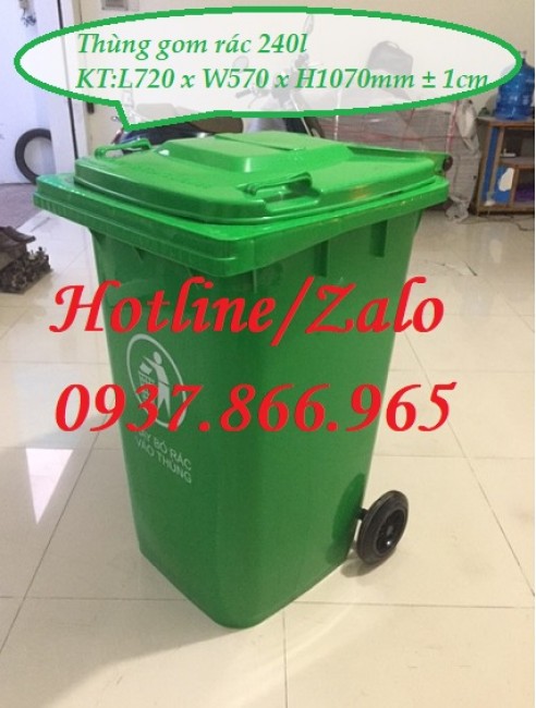 Thùng gom rác, thùng rác, thùng rác thải công cộng, thùng rác 120l, thùng rác 240l
