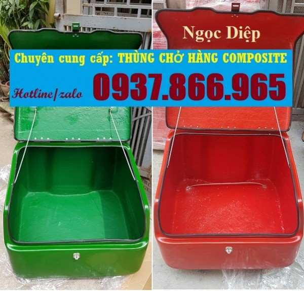 Thùng nhựa composite ship hàng, thùng chở hàng giữ nhiệt