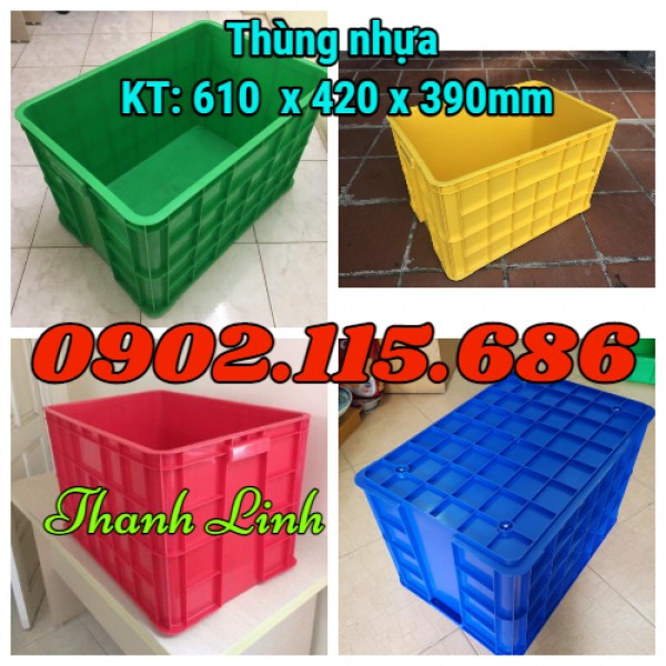 Thùng nhựa đặc 3T9, thùng nhựa đặc, sóng nhựa bít, sóng nhựa bít HS026, thùng nhựa công nghiệp.