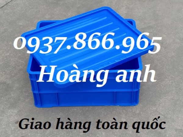 Thùng nhựa đặc chất lượng, khay nhựa b8 có nắp( sóng nhựa bít), thùng nhựa dùng trong nhà xưởng