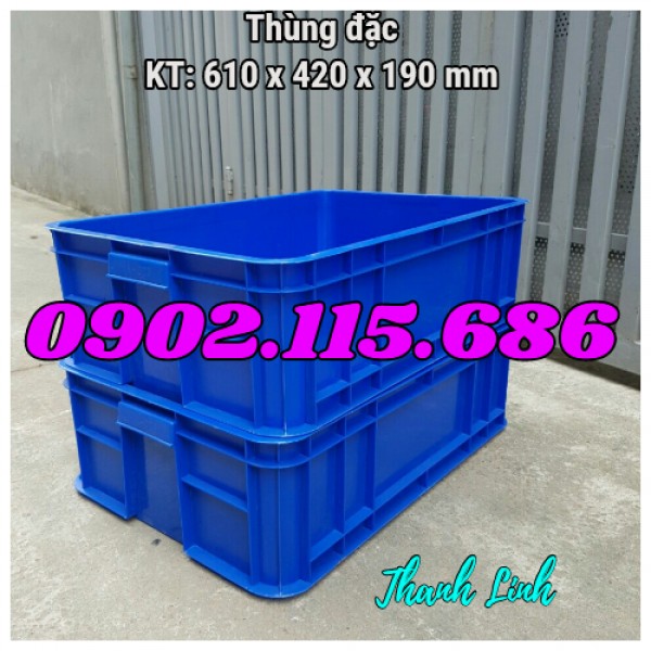 Thùng nhựa đặc Hs003, sóng nhựa bít, 