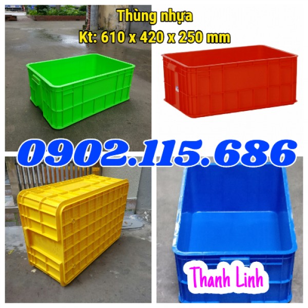 Thùng nhựa đặc HS017, thùng nhựa công nghiệp,