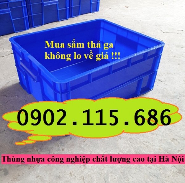 Thùng nhựa đặc, sóng nhựa bít, thùng nhựa công nghiệp cao cấp, thùng nhựa có nắp, thùng nhựa B8,