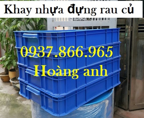 Thùng nhựa đựng thực phẩm, khay nhựa màu xanh cao 10, khay nhựa đựng thực phẩm, khay đựng linh kiện