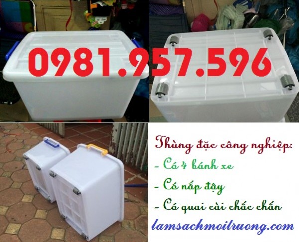 Thùng nhựa trắng 15L, thùng nhựa trắng 30L