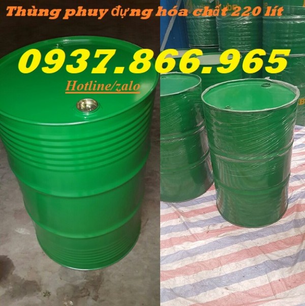 Thùng phuy sắt đựng xăng dầu, thùng phuy sắt 220 lít thùng phuy sắt giá tốt