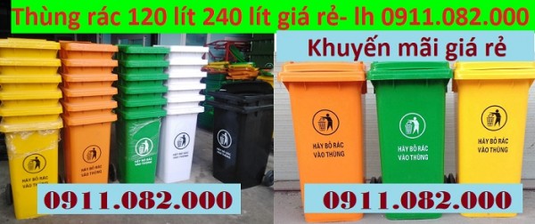 Thùng rác 240 lít giá rẻ tại bình minh vĩnh long- thùng rác nhựa hdpe nắp kin- lh 0911082000