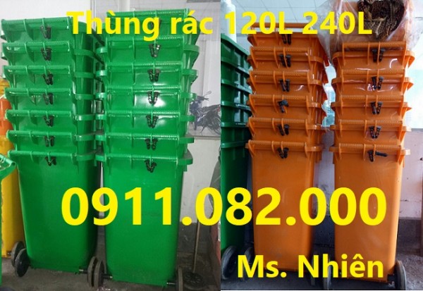  Thùng rác 240 lít giá rẻ tại sóc trăng- lh 0911.082.000- Ms Nhiên