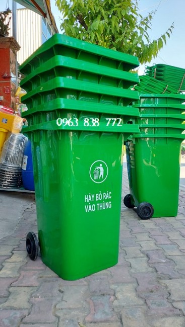 Thùng rác 60 lít - thùng đựng rác 120L - 240L - 660 lít dùng ngoài trời. 0963838772