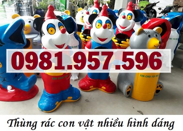 Thùng rác cá chép, thùng rác gốc cây, thùng rác cánh cụt