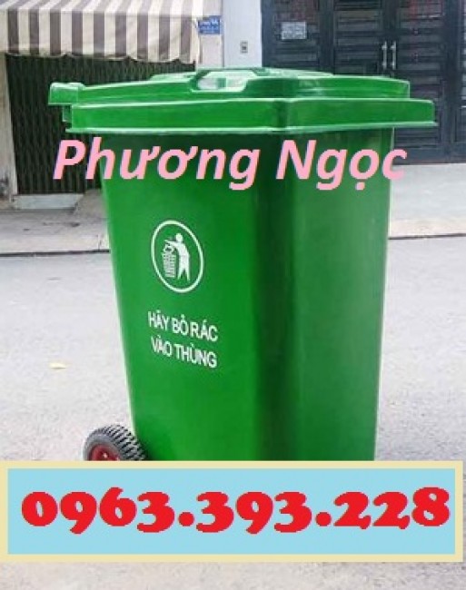 Thùng rác công cộng 240L nắp kín, thùng rác nhựa HDPE, thùng rác công nghiệp 240L