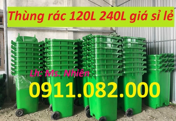 Thùng rác giá rẻ tại đồng nai- thùng phân loại rác, thùng rác 120L 240L giá sỉ- lh 0911082000