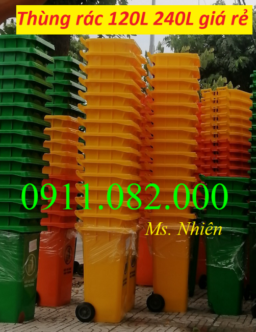 Thùng rác giá rẻ tại vĩnh long, nơi cung cấp thùng rác 120L 240L giá rẻ- lh 0911082000