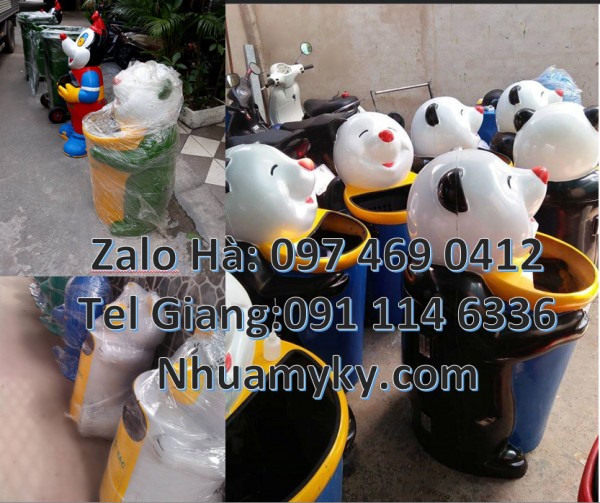 Thùng rác hình con voi. Thùng đựng rác, thùng rác, sọt rác cánh cụt, sọt rác con voi, sọt rác cá heo