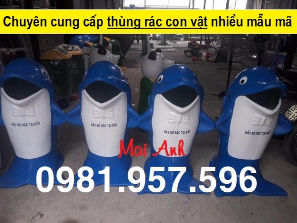 Thùng rác hình gốc cây, thùng rác gấu trúc, thùng rác chuột túi