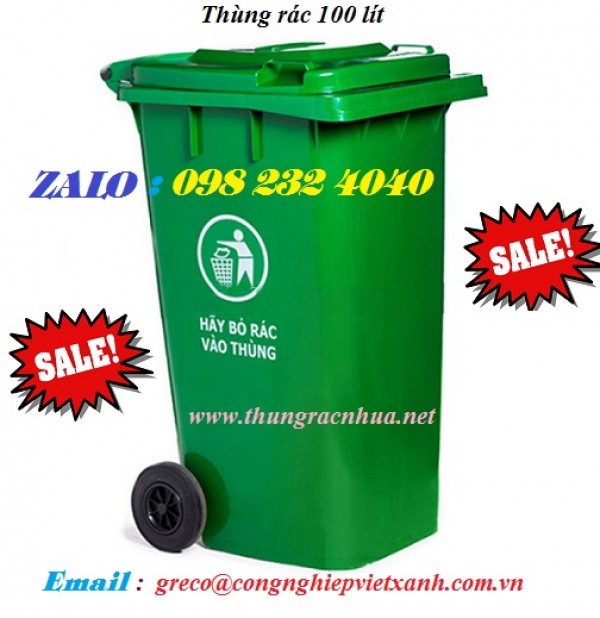 Thùng rác nhựa 100 lít