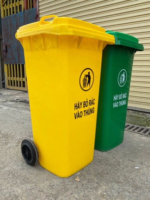 Thùng rác nhựa 240l HDPE bao nhiêu tiền?