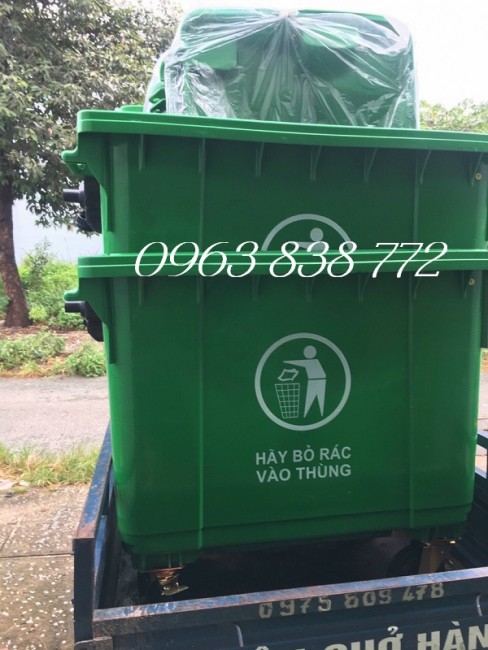 Thùng rác nhựa 660 lít sỉ lẻ toàn quốc - liên hệ 096 3838 772
