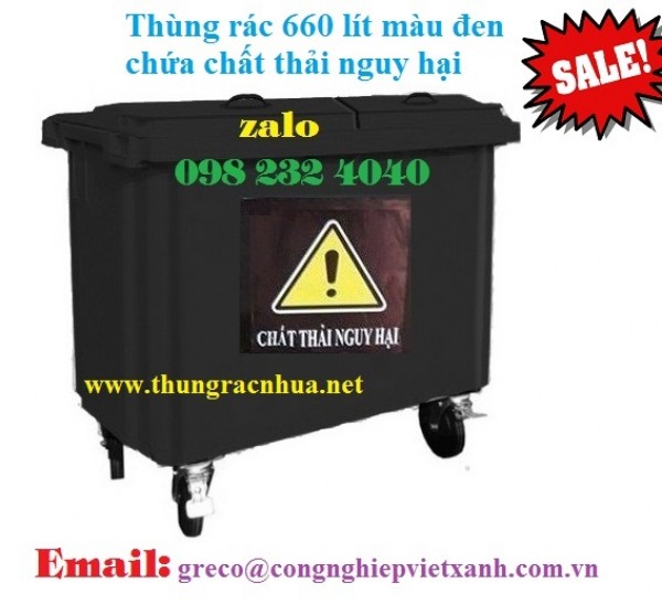 Thùng rác nhựa 660 Lít