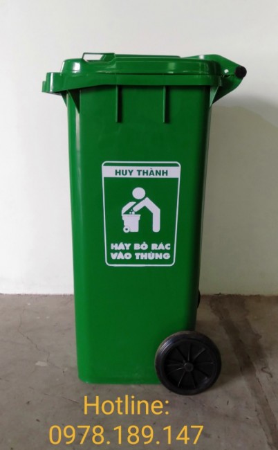 Thùng rác nhựa công nghiệp hdpe 120 lít