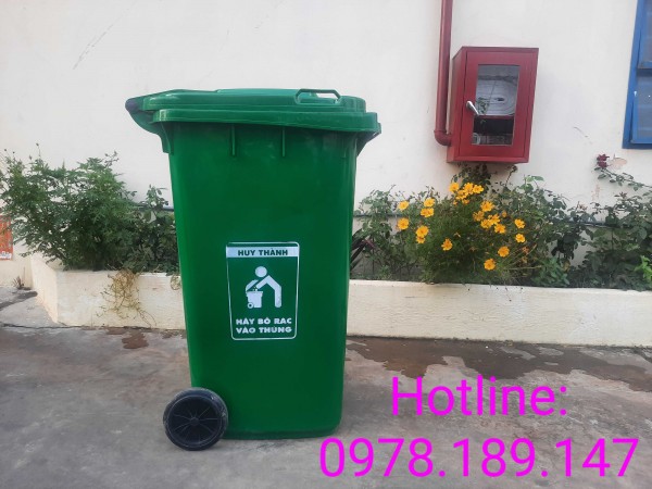 Thùng rác nhựa công nghiệp hdpe 240 lít