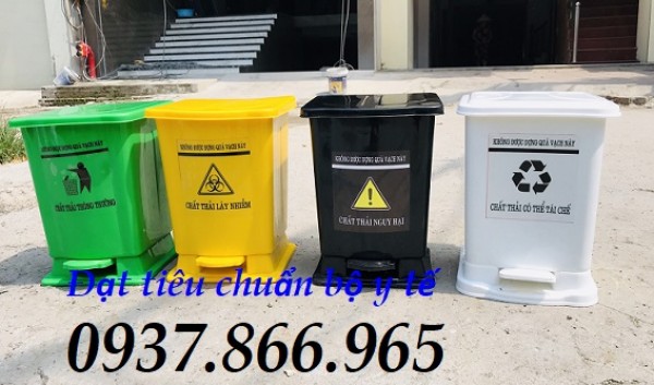 Thùng rác nhựa đạp chân theo công bố của bộ y tế, bán thùng rác nhựa,thùng rác