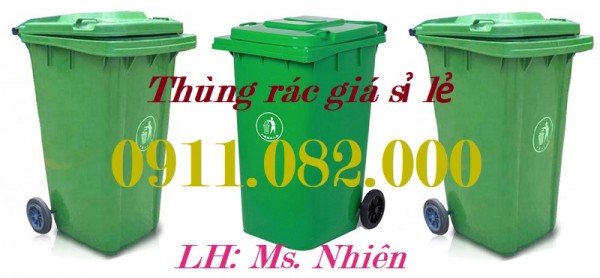 Thùng rác nhựa giá rẻ tại Hậu giang- Bỏ sỉ thùng rác 120L 240L 660L giá cạnh tranh- lh 0911082000