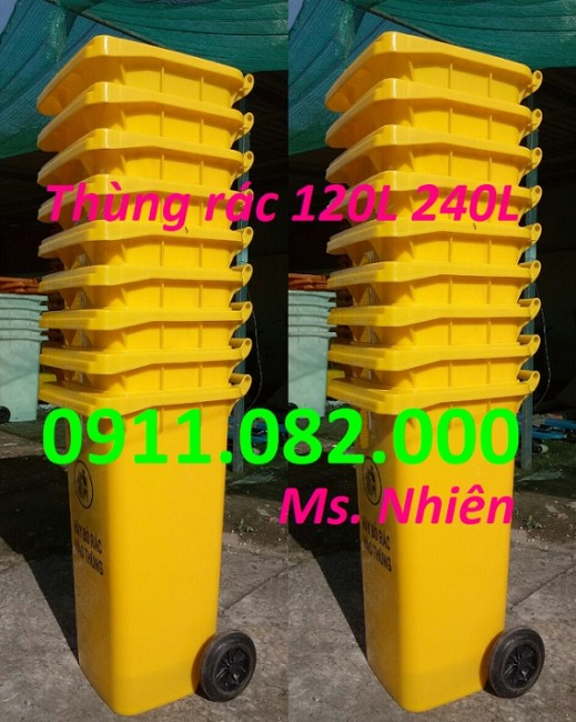 Thùng rác y ết giá rẻ- thùng rác 120L 240L 660L giá sỉ tại đồng tháp- lh 0911082000