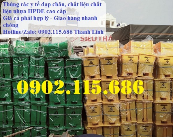 Thùng rác y tế đạp chân