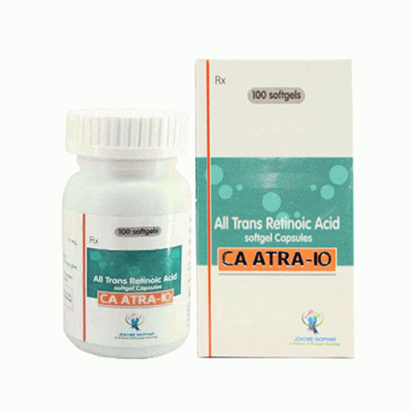 Thuốc CA ATRA 10mg-Tretinoin- Thuốc điều trị bệnh bạch cầu cấp tính (APL)(Hộp 100 viên)