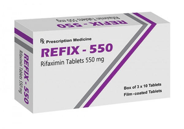 Thuốc Refix 550mg điều trị hội chứng ruột kích thích