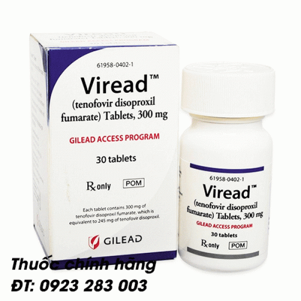 Thuốc Viread 300mg - Ngừa virut HIV và viêm gan B
