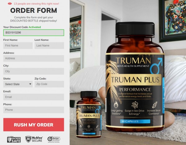 Truman Plus Male Enhancement USA Official Website, Price & Reviews