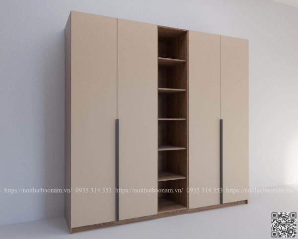 Tủ Quần Áo Gỗ MDF Melamine - Thi Công Tủ Áo Gỗ Công Nghiệp