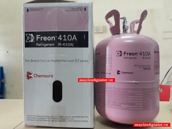 Uy tín-Đại lý phân phối gas lạnh: Chemours Freon 410a 11,35 KG, Chemours Freon 410a