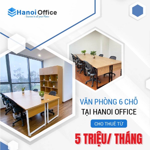 Văn phòng 6 chỗ tại Hanoi Office - Cho thuê từ 5 triệu/tháng
