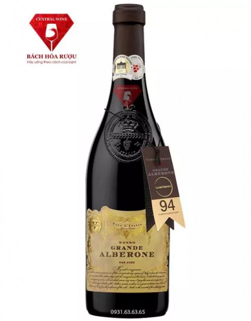 Vang Ý Grande Alberone Vino Rosso Oak Aged 14,5% 75cl