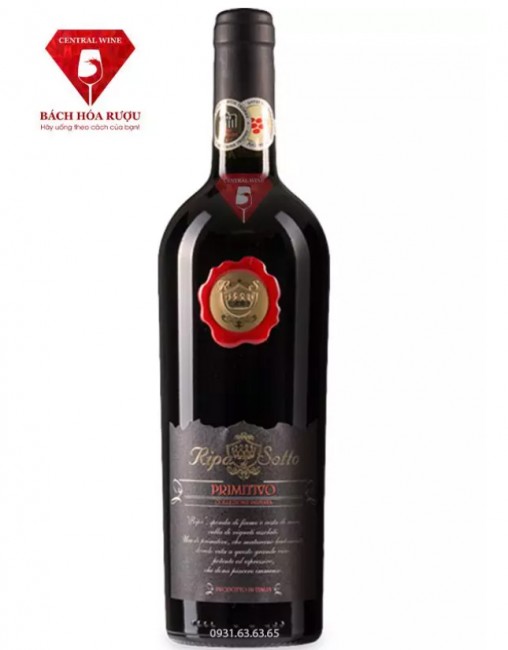 Vang Ý Ripa di Sotto Primitivo 15%