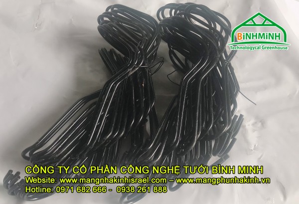 Vật tư nhà kính, móc ngoàm, móc ngoàm 21x21, móc ngoàm 27x27, móc ngoàm nhà kính 