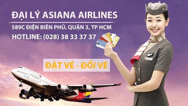 Vé máy bay khứ hồi Việt Nam – Hàn Quốc hãng Asiana Airlines