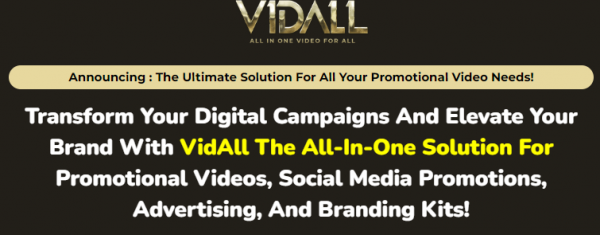 VidAll OTO 2023: Full 2 OTO Details + 3,000 Bonuses + Demo